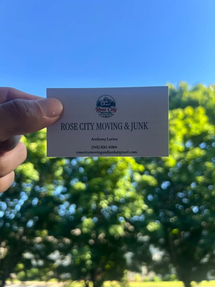 Rose City Moving & Junk business card